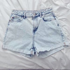 High-Rise Mom Jean Shorts